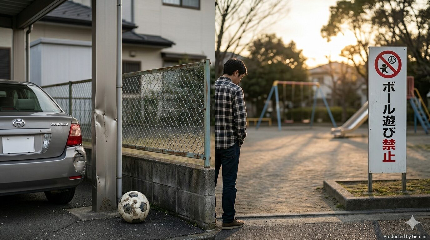 車とカーポートにボールをぶつけられた立場から公園のボール遊び禁止について考える